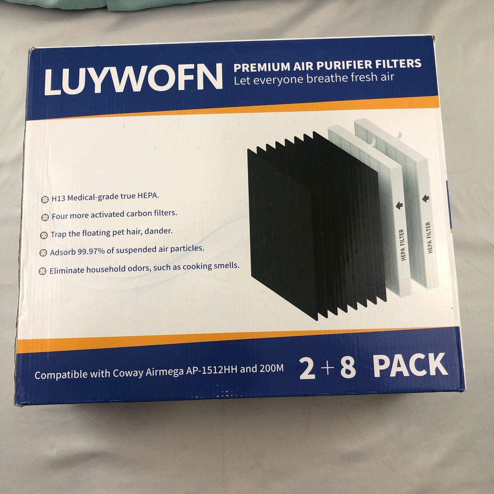 NIB LUYWOFN Air Purifier Filter 2+8 Pack - Coway Airmega AP-1512HH 200M 3304899
